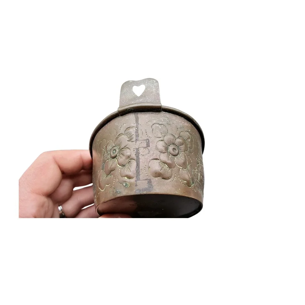 Rare Antique Klaas Dijkstra Sneek Jardinière Pot Copper-Brass Friesche Folk Art